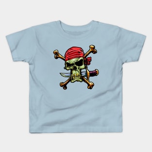 Skull Crossbones & A Knife Kids T-Shirt